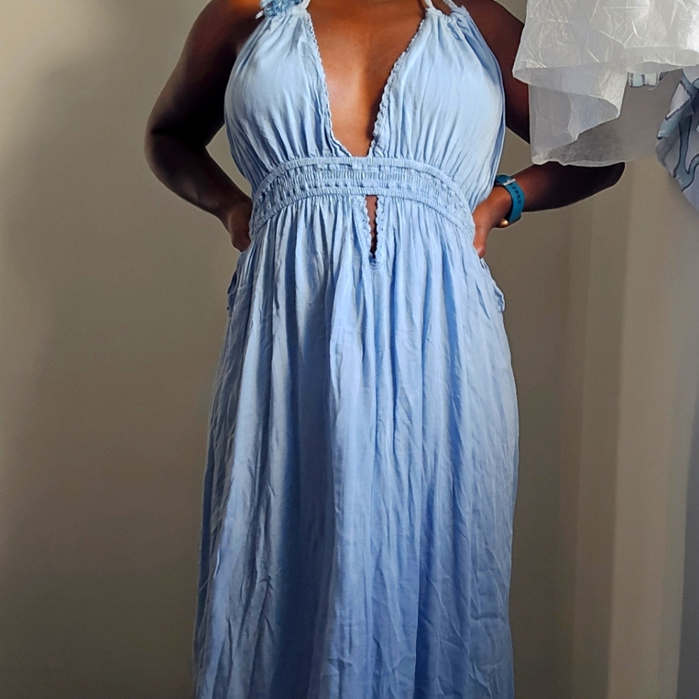 Beho Me blue Maxi with cutouts
